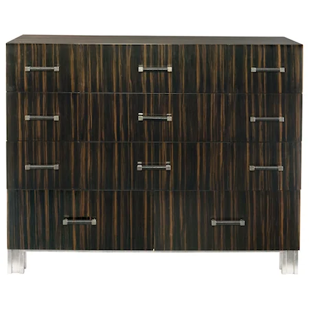 Tall Eleven Drawer Chest with Stainless Steel Base